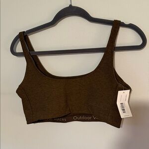 NWT Outdoor Voices Women's Dark Brown Sports Bra